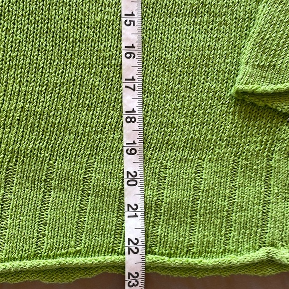 Sigrid Olsen Sport Open Weave Banded Stripe Sweater Long Sleeve Size Medium - Picture 6 of 9